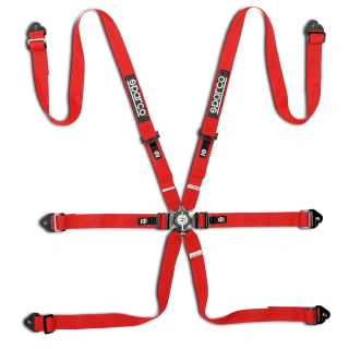 Sparco Italy COMPETITION H-2PD Safety Belts Red (FIA)