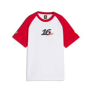 2026 Scuderia Ferrari F1 Italy Kids Leclerc Graphic T-Shirt white