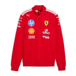 2026 Scuderia Ferrari F1 Mens Team T7 Half Zip Sweatshirt