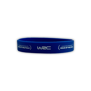80th Rally Poland WRC silicone wristband blue