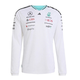 2026 Mercedes AMG Petronas F1 Mens Team Authentic Longsleeve T-shirt white