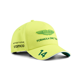 2025 Aston Martin Aramco F1 Mens Alonso Team Baseball Cap lime green