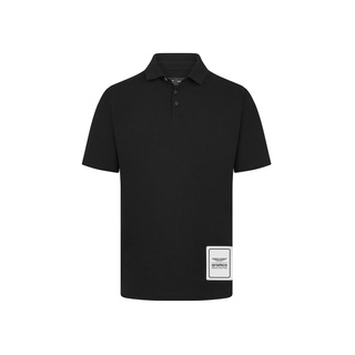 2025 Aston Martin Aramco F1 Men's Logo Black Polo