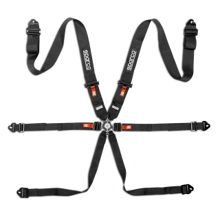 Sparco Italy COMPETITION H3PD Safety Belts Black (FIA)