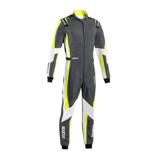 Sparco Italy KERB Karting Suit Grey/Yellow (FIA)