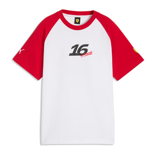 2026 Scuderia Ferrari F1 Italy Mens Leclerc Graphic T-Shirt white