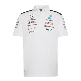 2026 Mercedes AMG Petronas F1 Mens Team Polo shirt white