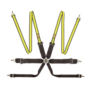 OMP Italy Saloon FHR 6 - point Safety Belts blue
