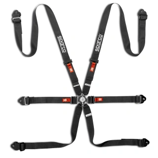 Sparco Italy COMPETITION H-2PD Safety Belts Black (FIA)