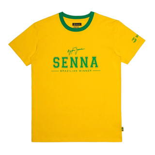 2026 Ayrton Senna F1 Collection Mens Brazil T-Shirt yellow