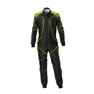 OMP Italy KS-3X Art 8877-2022 Kids Karting Suit black-yellow