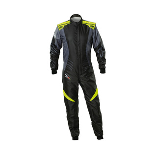 OMP Italy KS-2X Art 8877-2022 Kids Karting Suit black-yellow