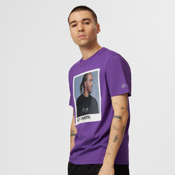  Mercedes Germany AMG F1 Mens Lewis Hamilton Portrait T-shirt Purple