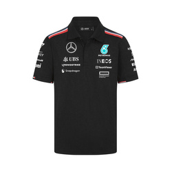 2024 Mercedes AMG Petronas F1 Men's Team Black Polo