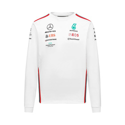  Mercedes AMG F1 Mens Team Longsleeve T-shirt White