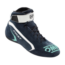 OMP Italy FIRST MY21 Racing Shoes Navy/Turquoise (FIA)