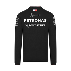 2024 Mercedes AMG Petronas F1 Men's Team Long Driver Black T-shirt