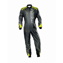 OMP Italy KS-3 ART Kids Karting Suit Black/Yellow (CIK-FIA)