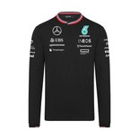 2024 Mercedes AMG Petronas F1 Men's Team Long Driver Black T-shirt