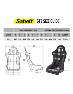 Sabelt GT-3 Car Seat (FIA homologation)