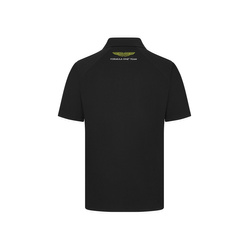 2024 Aston Martin Aramco F1 Men's Logo Black Polo