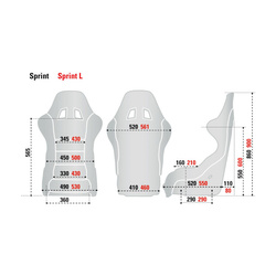 Sparco Italy SPRINT MY19 Rally Car Seat Red (FIA homologation)