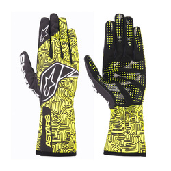 Alpinestars Italy TECH-1 K RACE V2 VERTICAL Karting Gloves Yellow