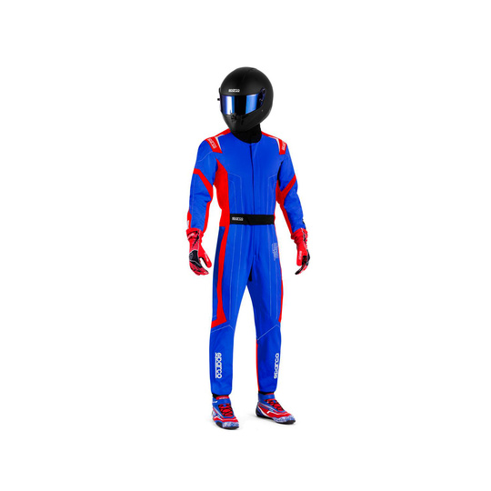 Sparco Italy THUNDER Kids Karting Suit Blue/Red (FIA)