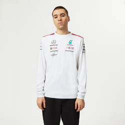  Mercedes AMG F1 Mens Team Longsleeve T-shirt White