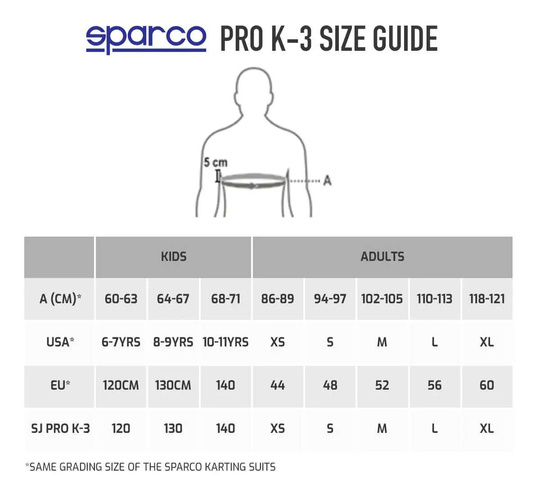 Sparco Italy SJ PRO K-3 MY25 Rib Protector black-yellow