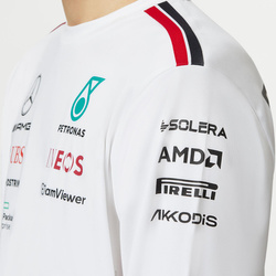  Mercedes AMG F1 Mens Team Longsleeve T-shirt White