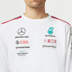  Mercedes AMG F1 Mens Team Longsleeve T-shirt White