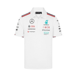 2024 Mercedes AMG Petronas F1 Men's Team White Polo