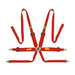 OMP Italy Saloon Pull Up 6 - point Safety Belts red