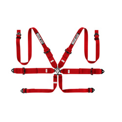 Sparco Italy COMPETITION H-3+2 Safety Belts red (FIA)