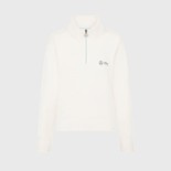 2024 Mercedes AMG Petronas F1 Women's Relaxed Fit Off-White 1/4 Zip Sweatshirt
