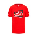  Ferrari Italy F1 Mens Sainz Driver T-shirt Red