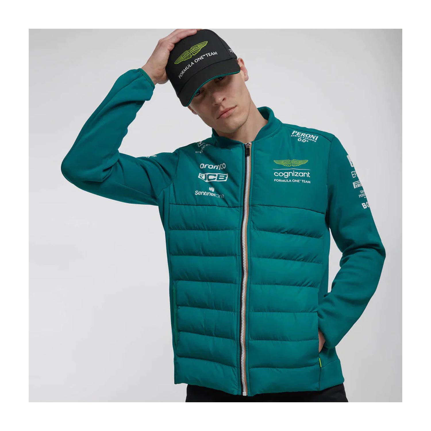 2023 Aston Martin UK F1 Mens Team Hybrid Jacket | Clothing \ Wind ...