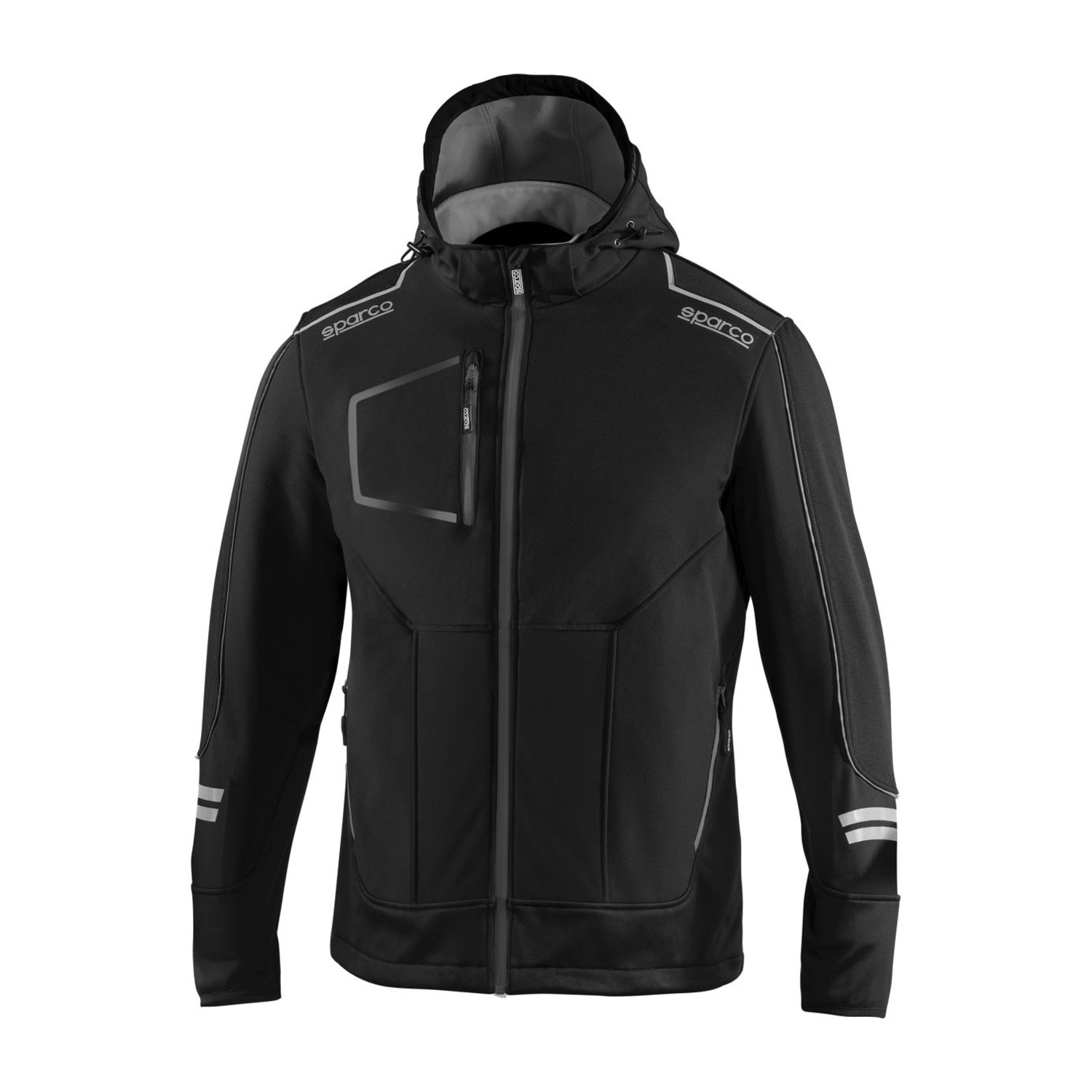 Sparco Italy TECH Mens softshell jacket black | Clothing \ Wind Jackets ...