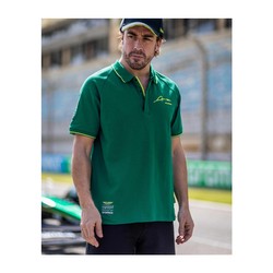  Aston Martin UK F1 Mens Alonso Kimoa Polo shirt green