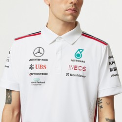  Mercedes AMG Germany F1 Mens Team Polo Shirt White