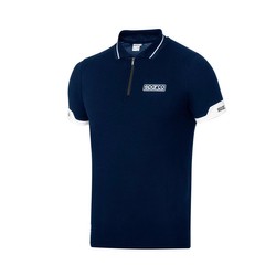  Sparco Italy Mens ZIP Poloshirt navy blue