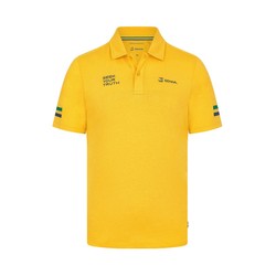 2024 Ayrton Senna F1 Men's Stripe Yellow Polo