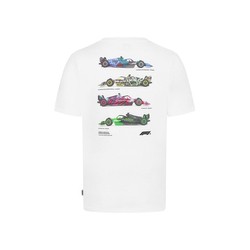 2024 Formula 1 Men's Car Graphic White T-shirt