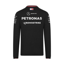 2024 Mercedes AMG Petronas F1 Men's Team Long Driver Black T-shirt