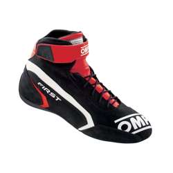 OMP Italy FIRST MY21 Racing Shoes Black/Red (FIA )