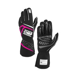 OMP Italy FIRST MY24 Racing Gloves Black-Fuchsia (FIA)