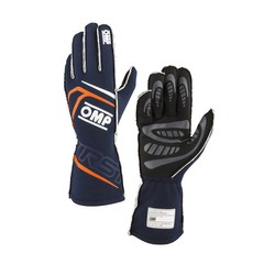 OMP Italy FIRST MY24 Racing Gloves navy blue/orange (FIA)