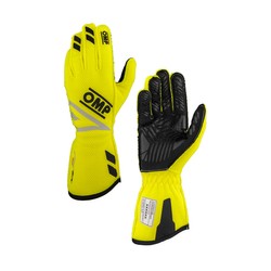 OMP Italy ONE EVO FX Racing Gloves Yellow (FIA)