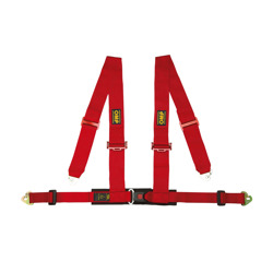 OMP Italy Racing 4 - points Safety Belts Red ECE, DA508